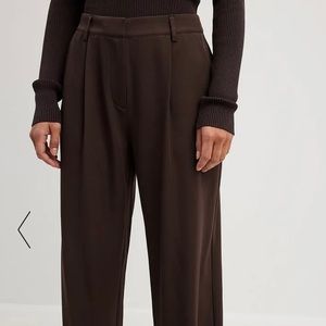 NA-KD brown trouser pants